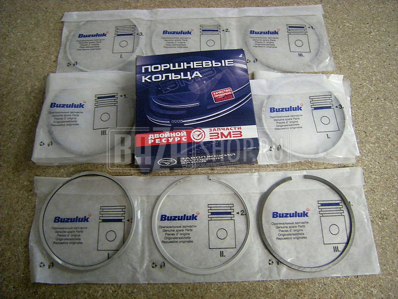 Кольца поршневые 100,0 к-кт дв. ЗМЗ 410, УМЗ 4218 "ЗМЗ" (Buzuluk, Чехия) / 410-1000100